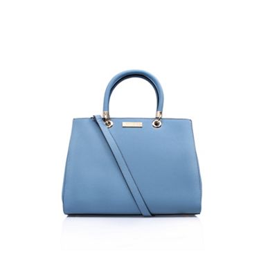 Blue Darla structured tote handbag with shoulder straps